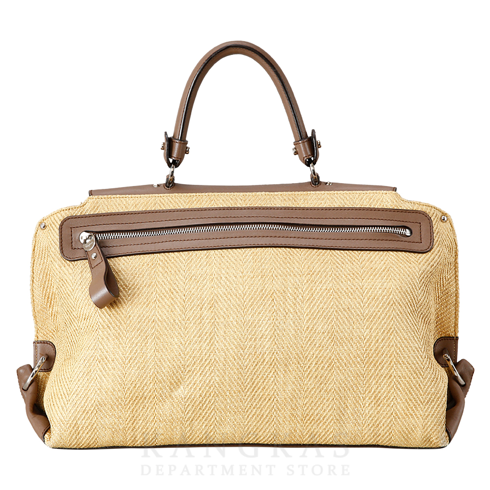 FERRAGAMO(USED)페레가모 간치니 라탄 플랩 토트겸 숄더백
